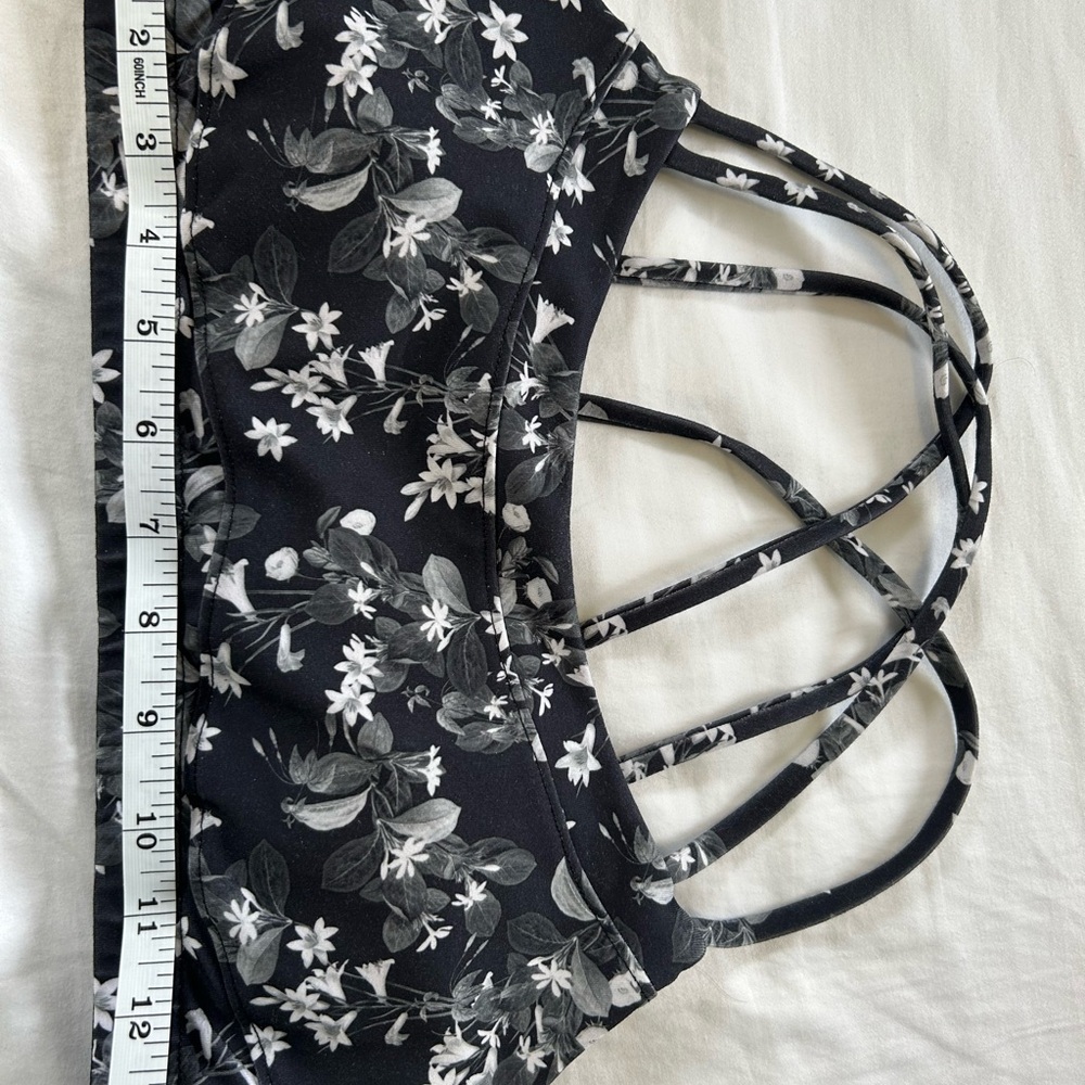 Floral Strappy Sports Bra